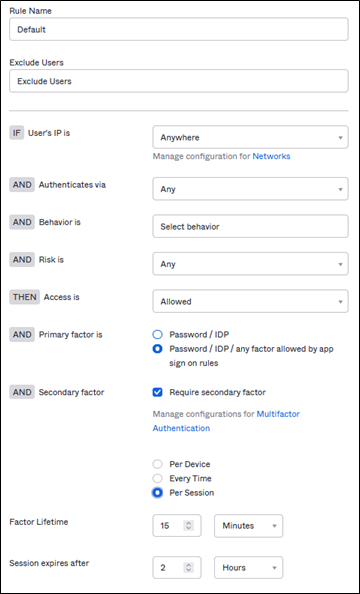 Global Session Policy eksempel