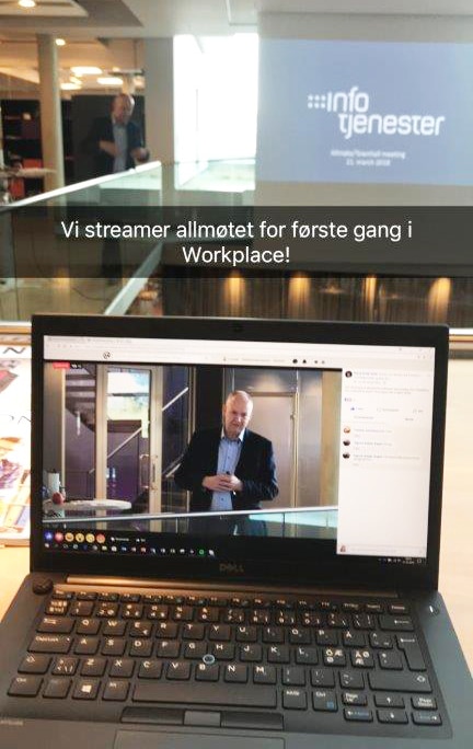 Administrerende-direktør-Thorfinn-Hansen-gjennomfører-allmøtet-på-Workplace-for-første-gang