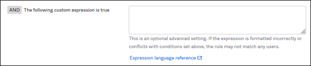 Use Okta Expression language in Authentication Policies