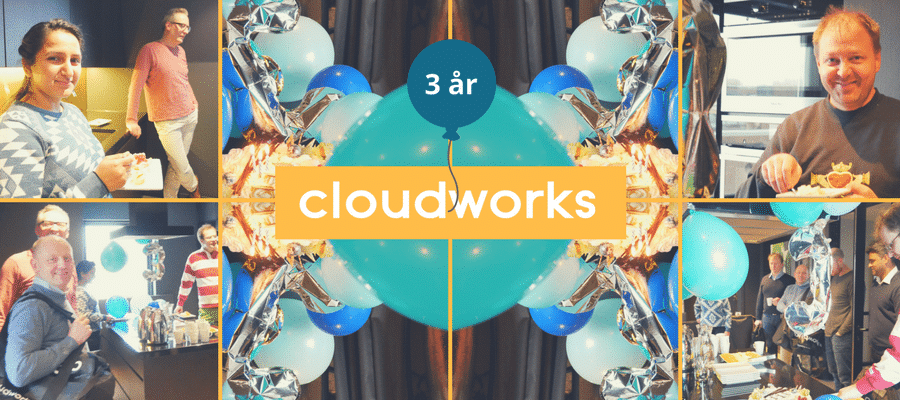Hipp hurra for Cloudworks 3 år!!