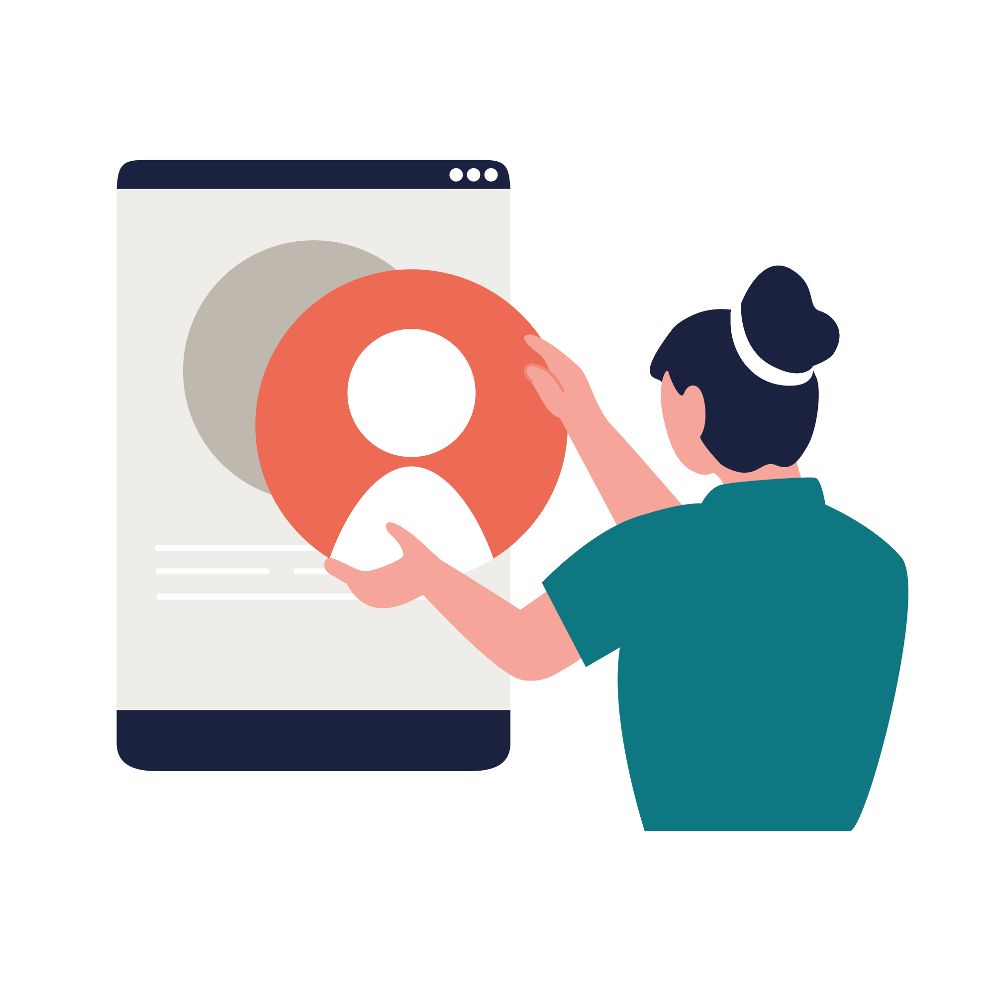 Illustration of connected customer journeys across digital channels and platforms